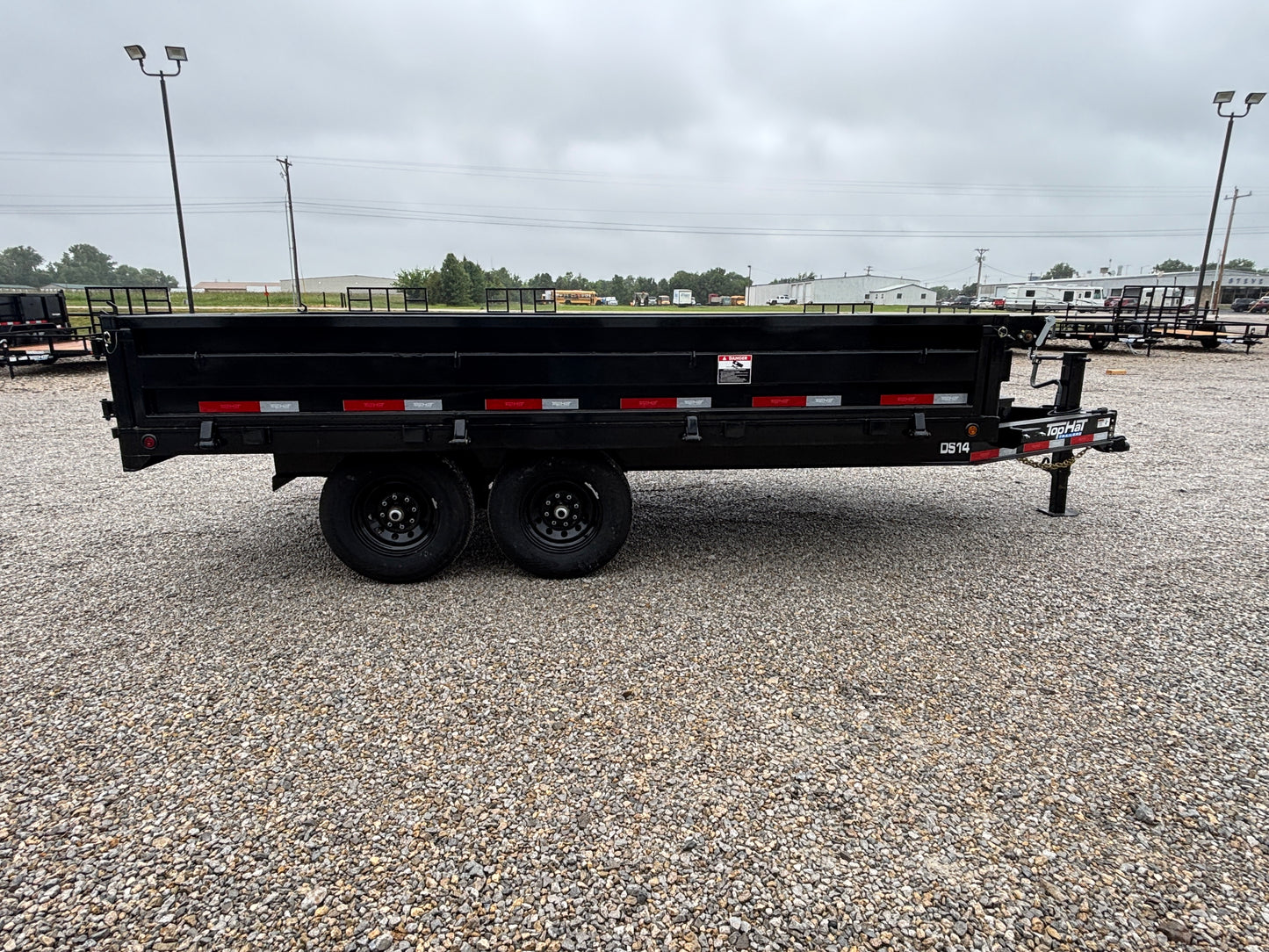 2026 Top Hat 14' 14K Deckover Drop Side Dump Trailer