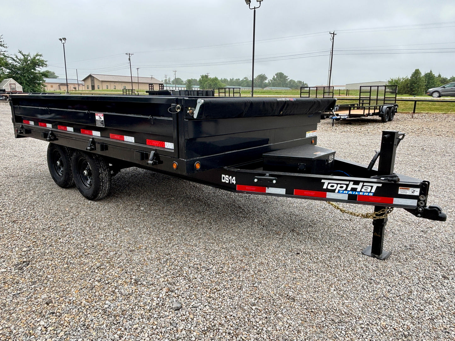2026 Top Hat 14' 14K Deckover Drop Side Dump Trailer