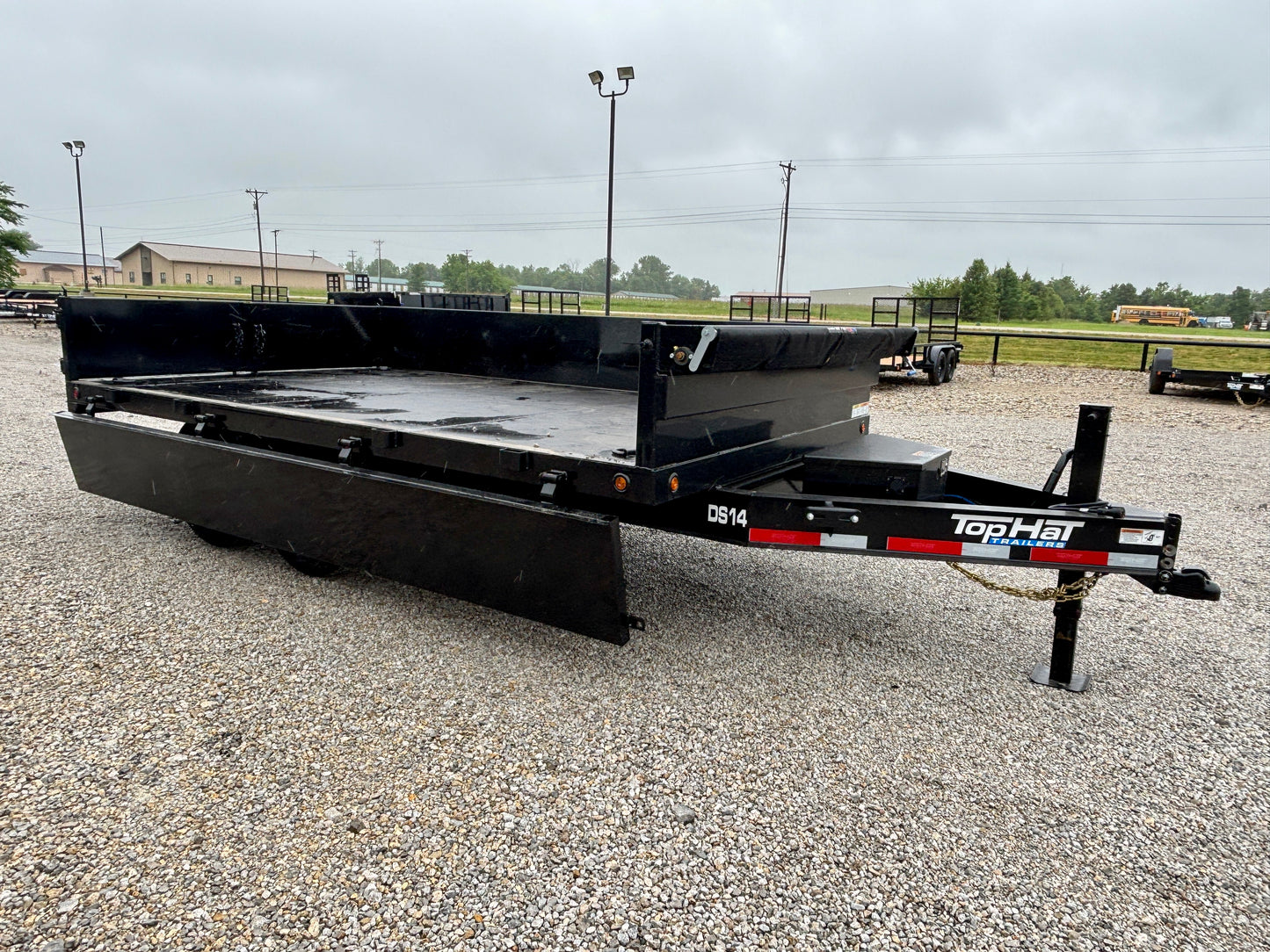 2026 Top Hat 14' 14K Deckover Drop Side Dump Trailer