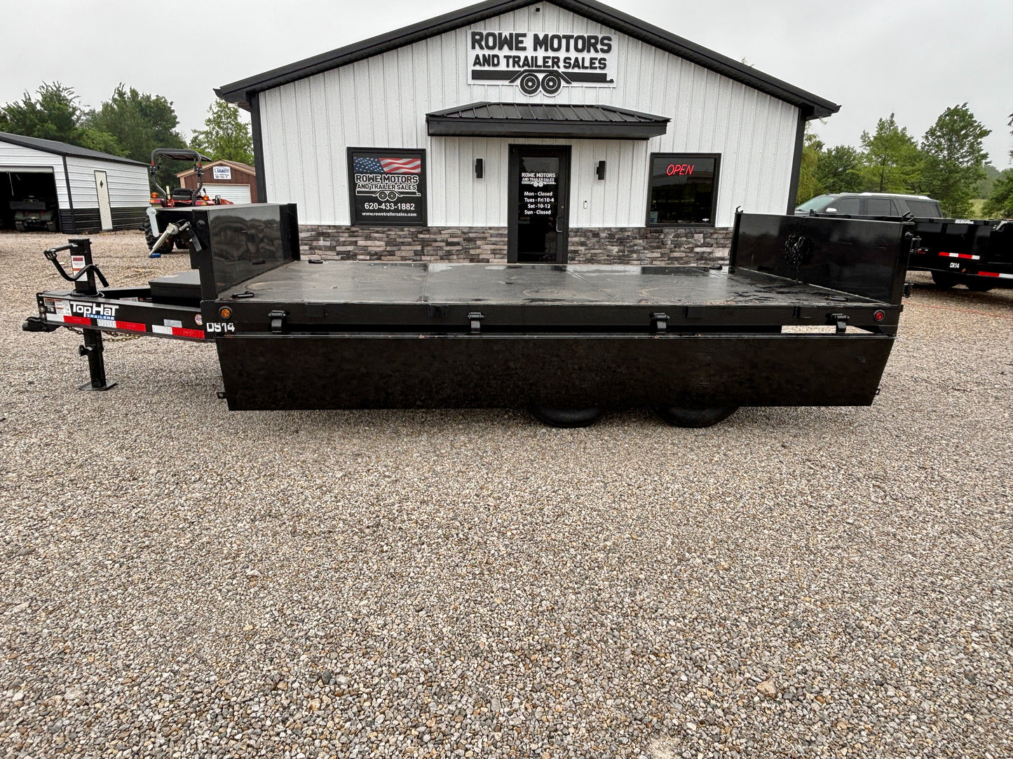 2026 Top Hat 14' 14K Deckover Drop Side Dump Trailer