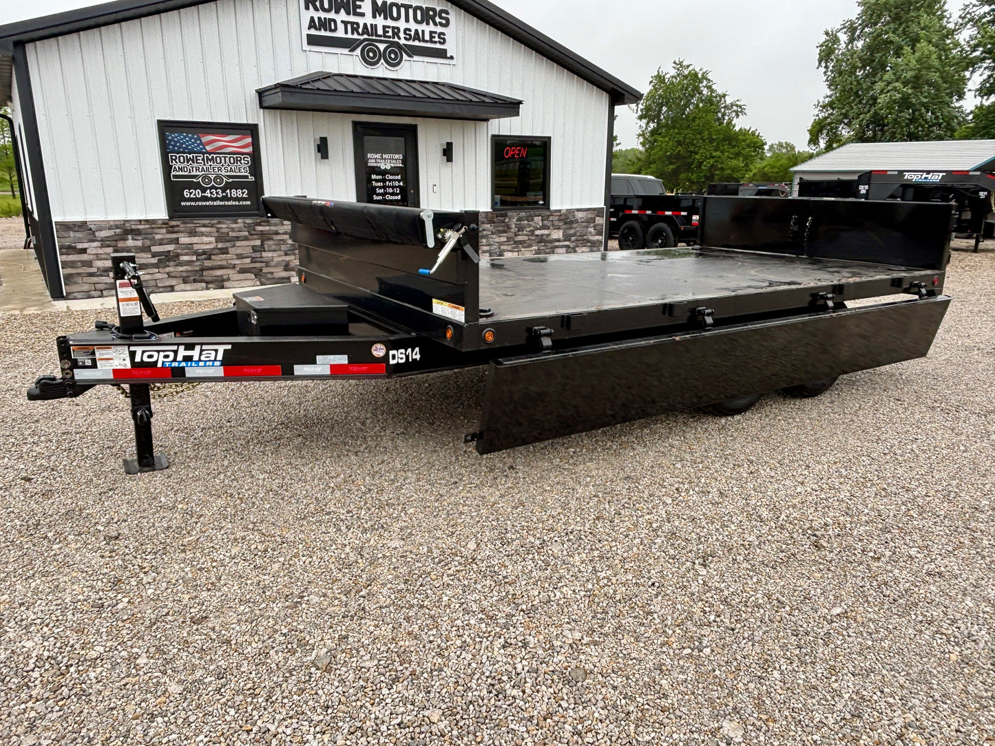 2026 Top Hat 14' 14K Deckover Drop Side Dump Trailer