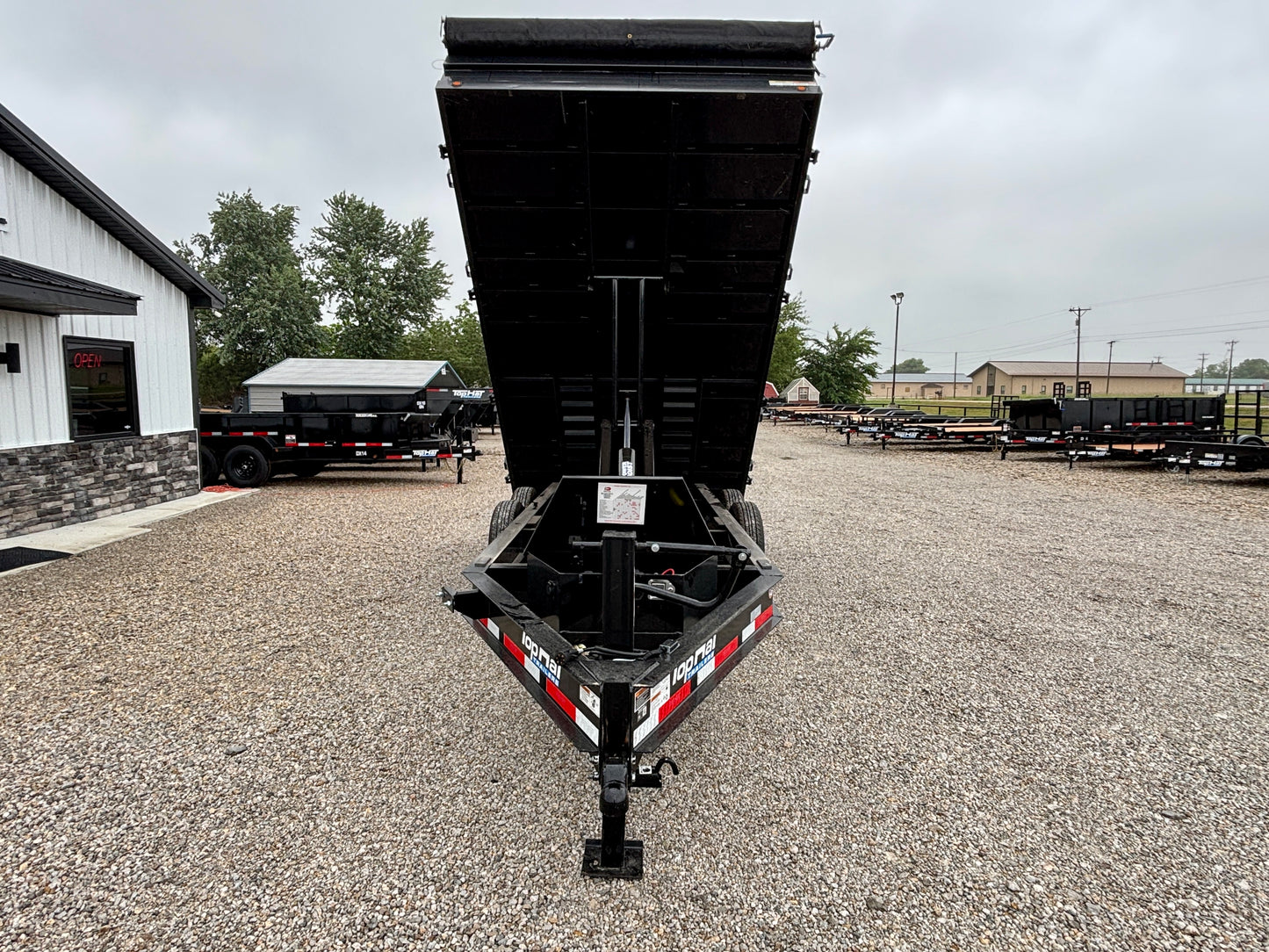 2026 Top Hat 14' 14K Deckover Drop Side Dump Trailer