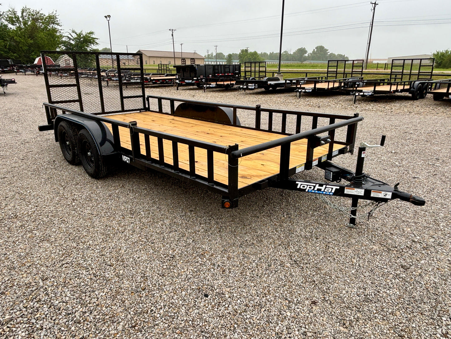 2026 Top Hat 83" x 16' 7K Pipe Top Utility Trailer With Side Load ATV Ramps