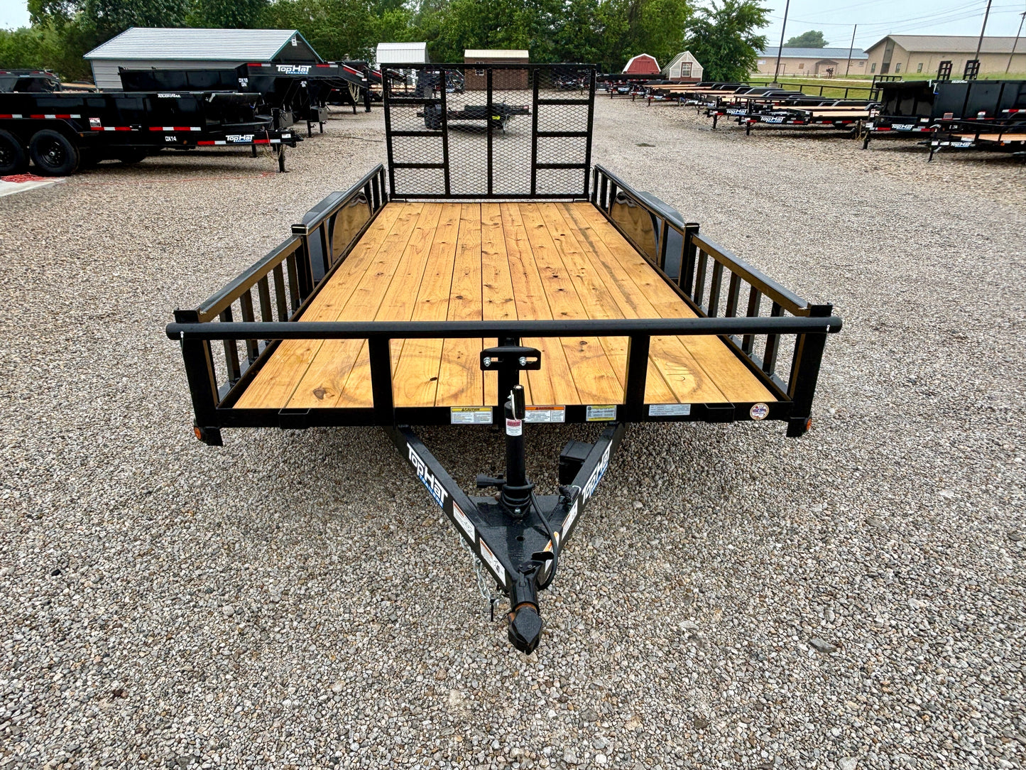 2026 Top Hat 83" x 16' 7K Pipe Top Utility Trailer With Side Load ATV Ramps