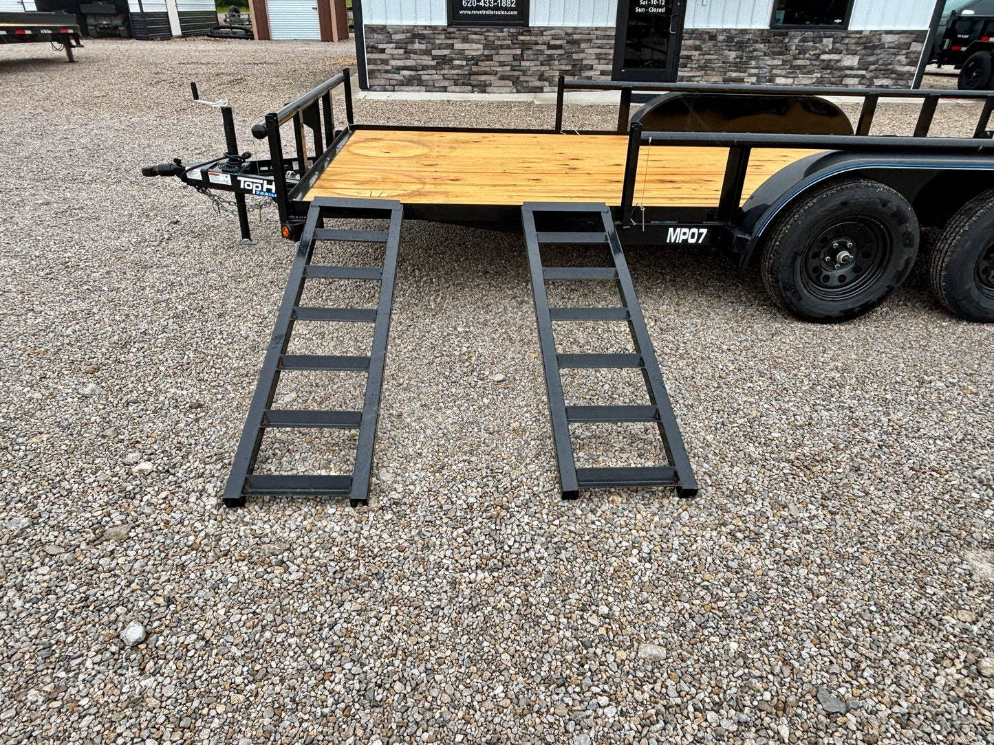 2026 Top Hat 83" x 16' 7K Pipe Top Utility Trailer With Side Load ATV Ramps