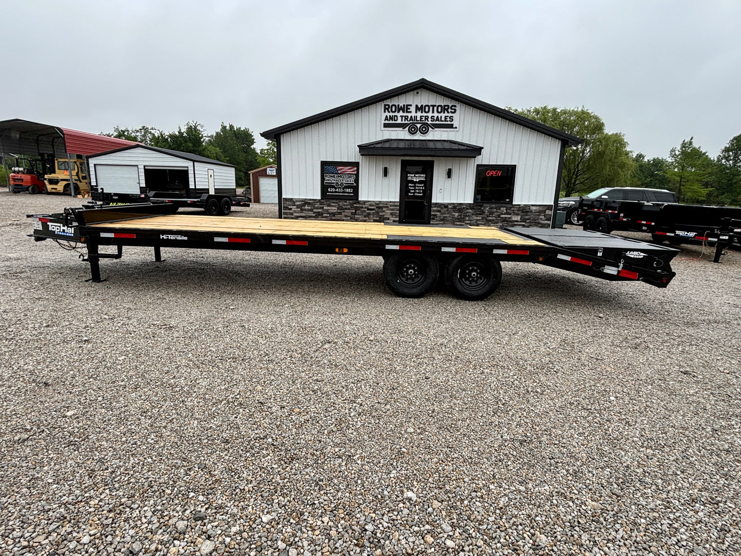 2026 Top Hat 25' 15.9K Pintle Low Pro Flatbed Tag Equipment Trailer