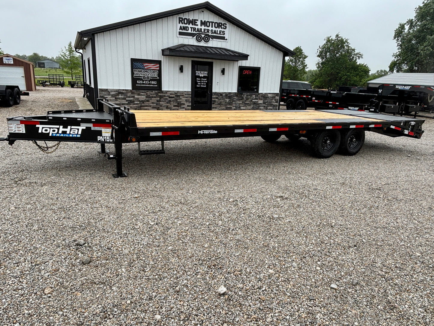 2026 Top Hat 25' 15.9K Pintle Low Pro Flatbed Tag Equipment Trailer