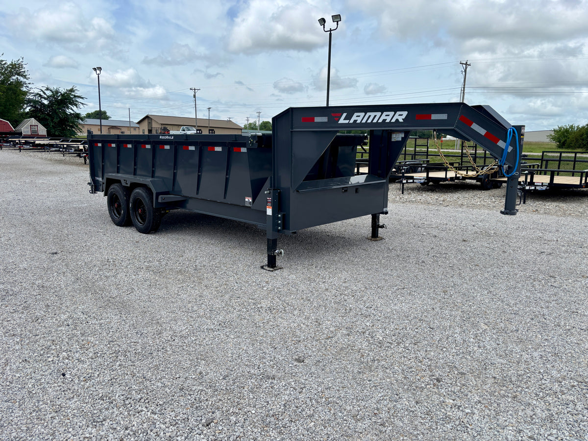 2027 Lamar 16' 16K Gooseneck Dump Trailer With 3' Sides