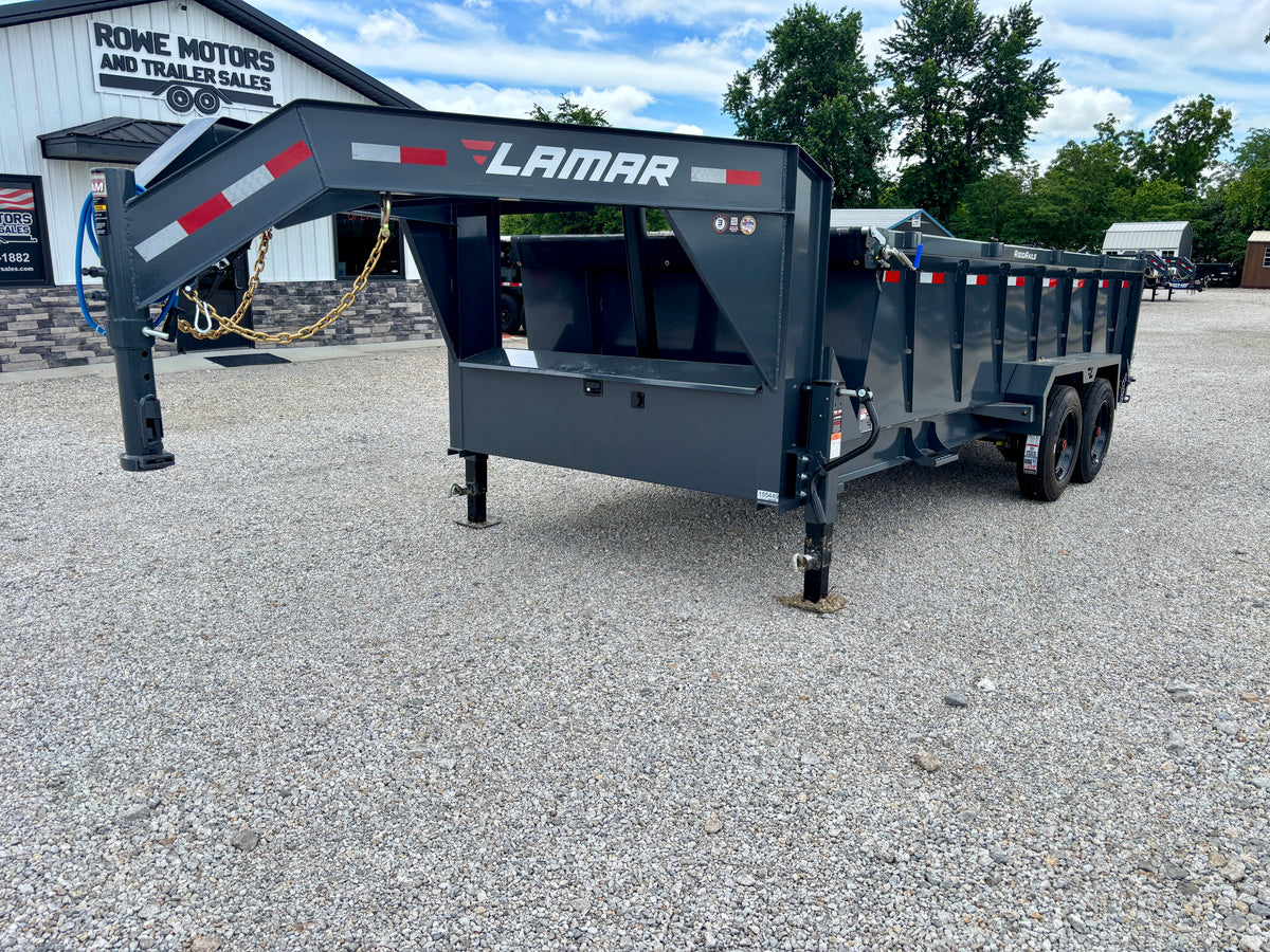 2027 Lamar 16' 16K Gooseneck Dump Trailer With 3' Sides