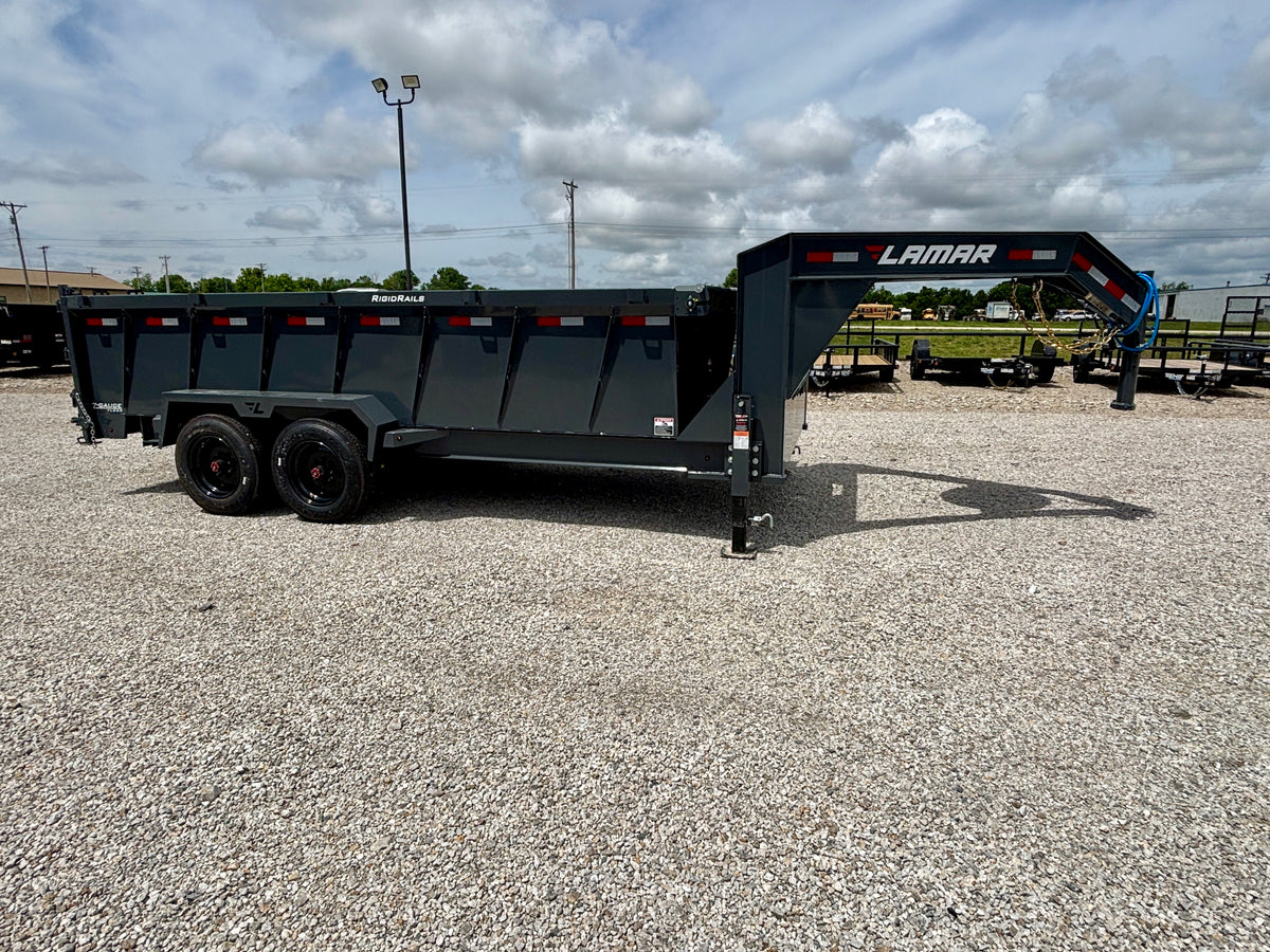 2027 Lamar 16' 16K Gooseneck Dump Trailer With 3' Sides
