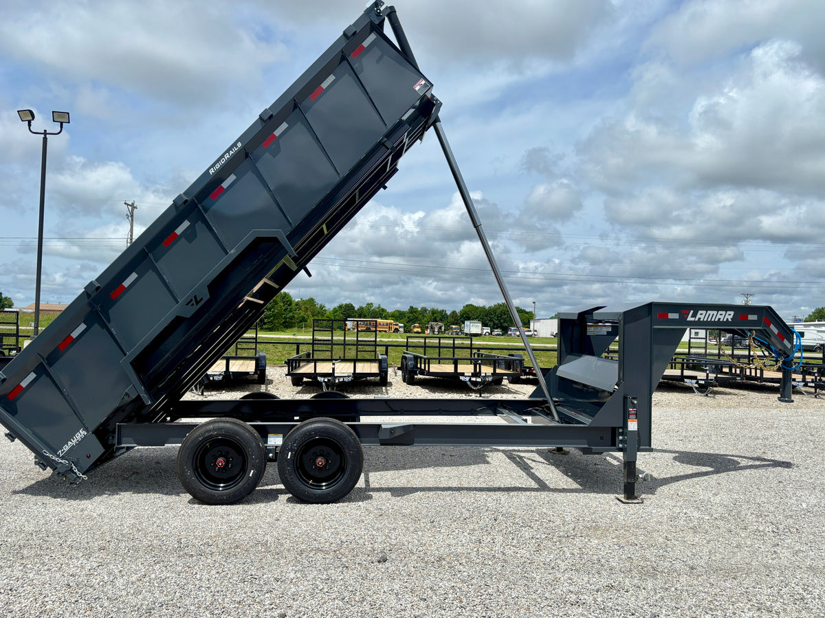 2027 Lamar 16' 16K Gooseneck Dump Trailer With 3' Sides
