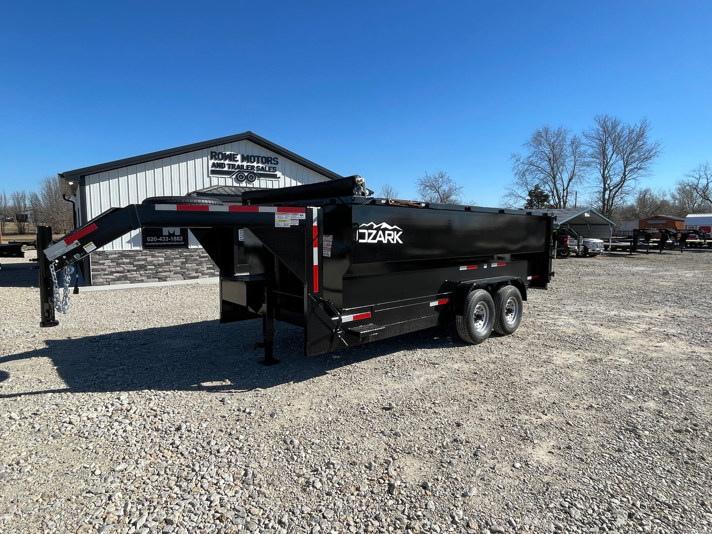 2025 Ozark 16' 16K Gooseneck Telescopic Dump Trailer with 4' Sides