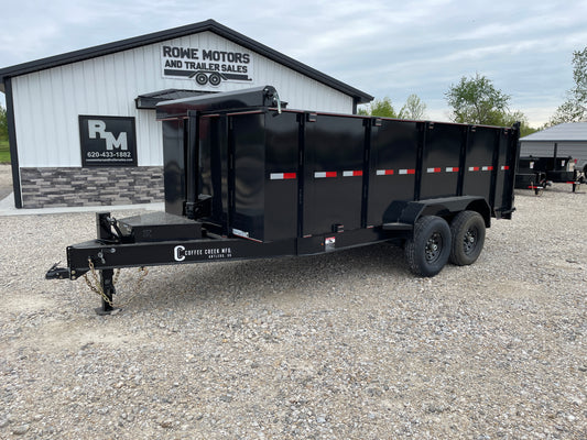 2024 Coffee Creek 16' 14K Dump Trailer with 4' Sides