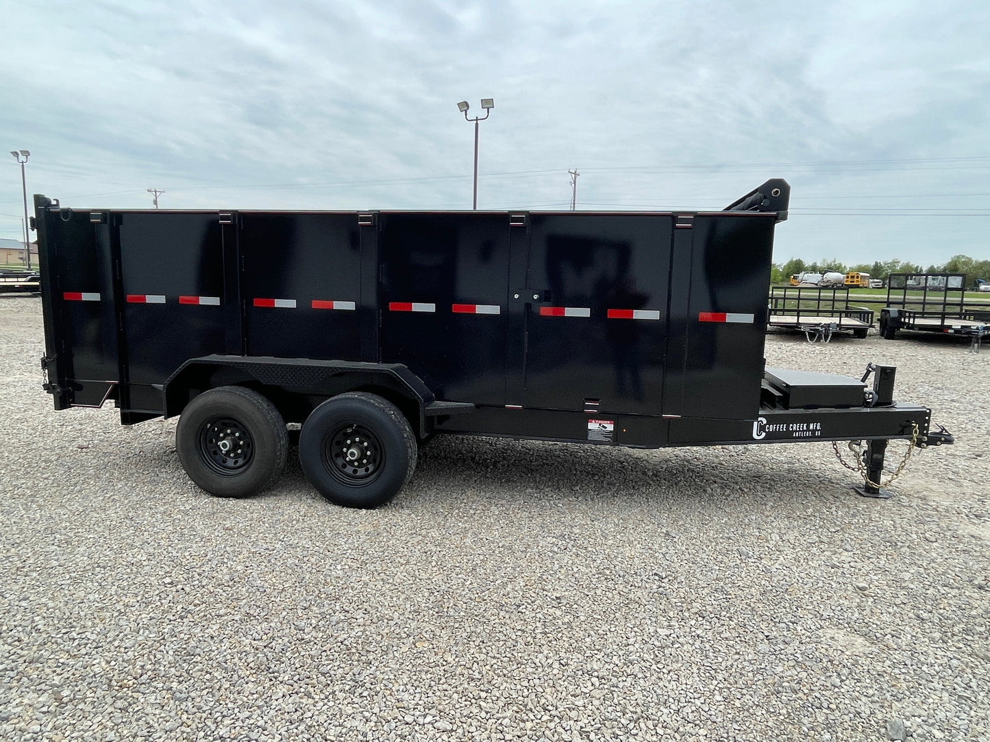 2024 Coffee Creek 16' 14K Dump Trailer with 4' Sides Spare Tire Mount