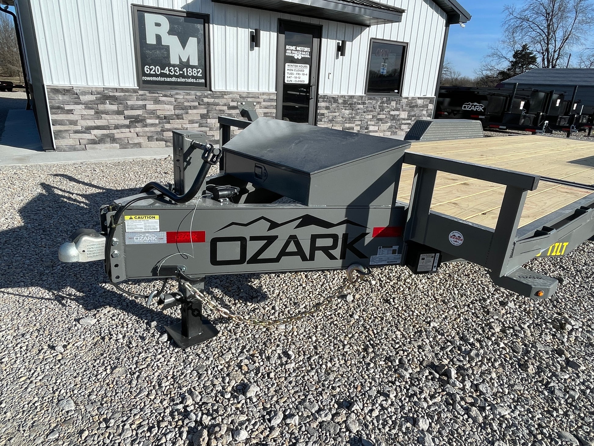 2024 Ozark 22' 16K HD Tilt Trailer Tongue